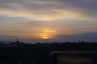 人文楼天台的日出