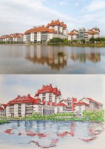 将照片寄给你，我很想你