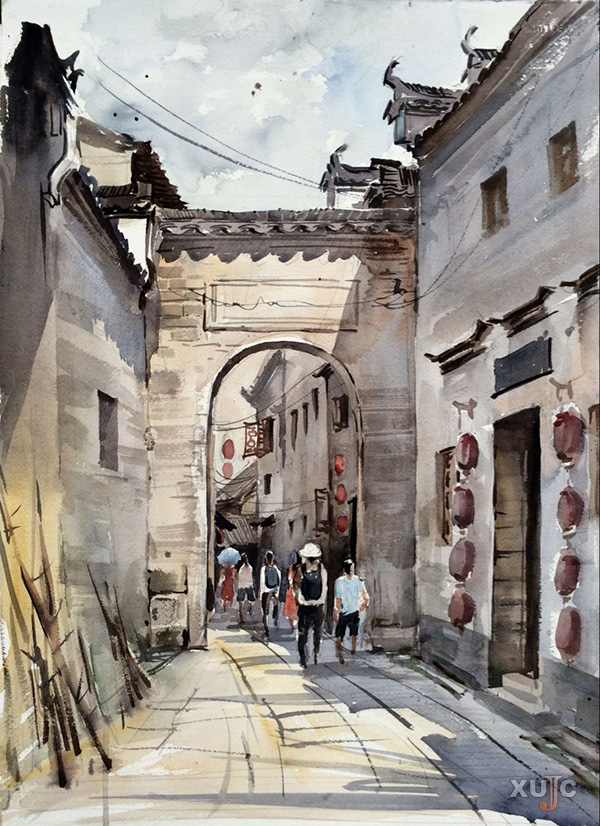 建筑学子在"中国画里的乡村"作画_图片新闻-厦门大学嘉庚学院——这是